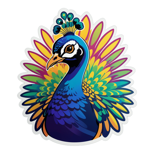 Proud Peacock Meme sticker