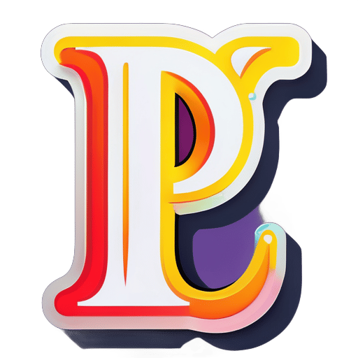 Make a sticker letter P for fashion website sticker