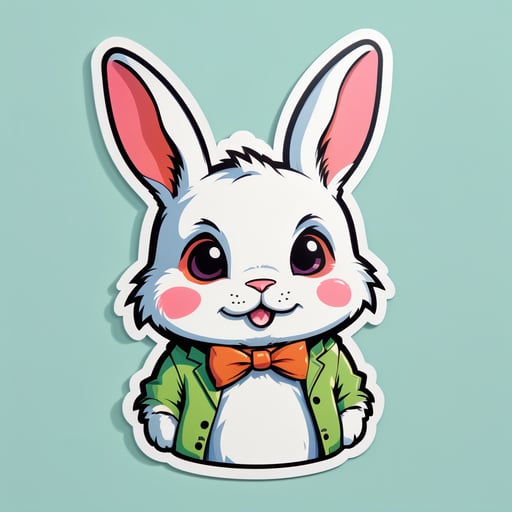 好奇兔子迷因 sticker