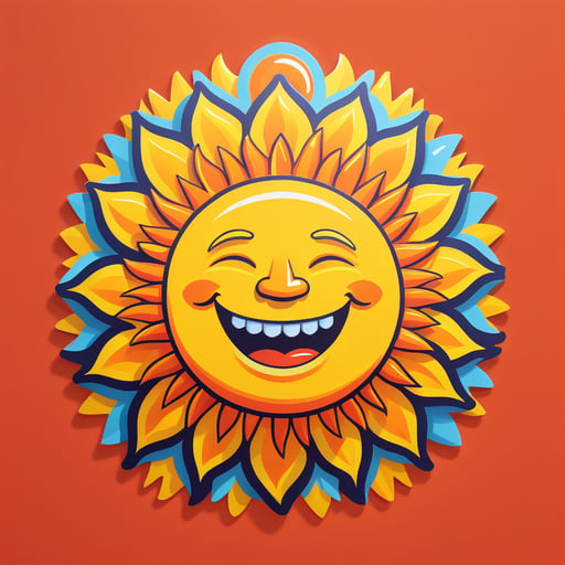 Joyful Sun King sticker