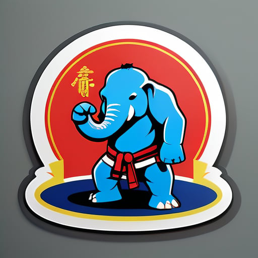 jiu-jitsu éléphant sticker