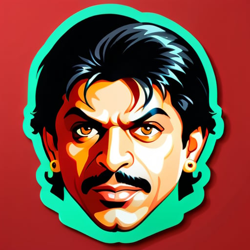 Sarukh khan bolyood hero sticker