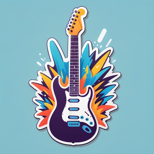 Hình minh họa Đàn Guitar Điện sticker