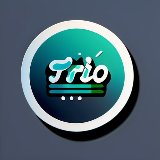 quiero generar un logo para el texto Trio sticker
