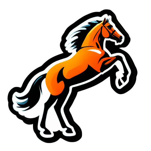Galloping horse sticker