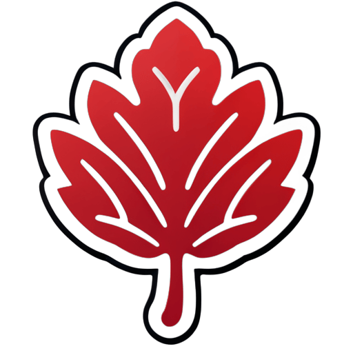 red leaf sticker