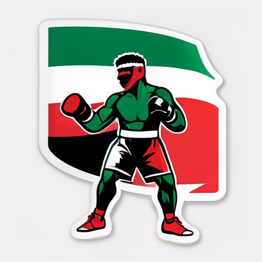 bandera de Palestina con boxeo sticker