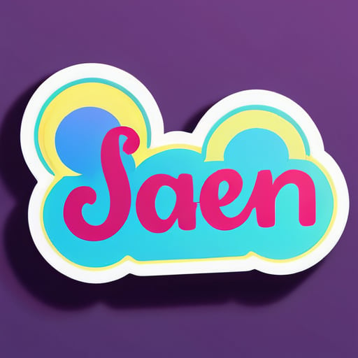 Autocollant avec le nom Jaden sticker