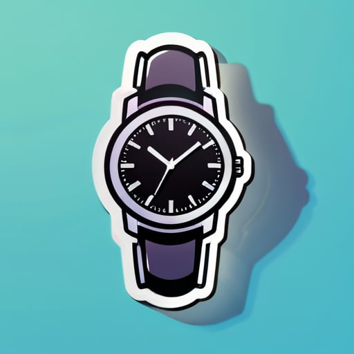 watch with hand sticker