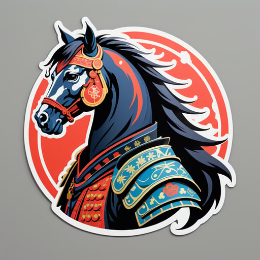 Leal Caballo Samurai sticker