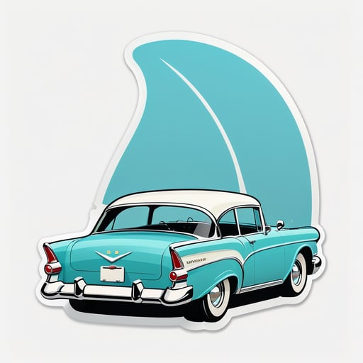 Classic Car Tailfin sticker