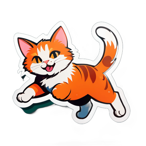 Một con mèo bay sticker