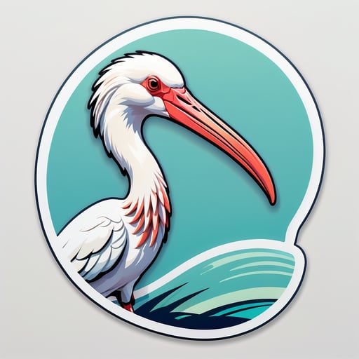 Sturdy Pearl Ibis sticker