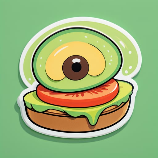 Funky Avocado Toast sticker