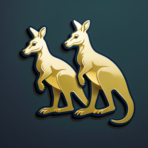 Kangaroo đồng lớn sticker