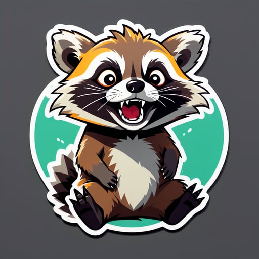 Meme Raccoon Hấp Hối sticker
