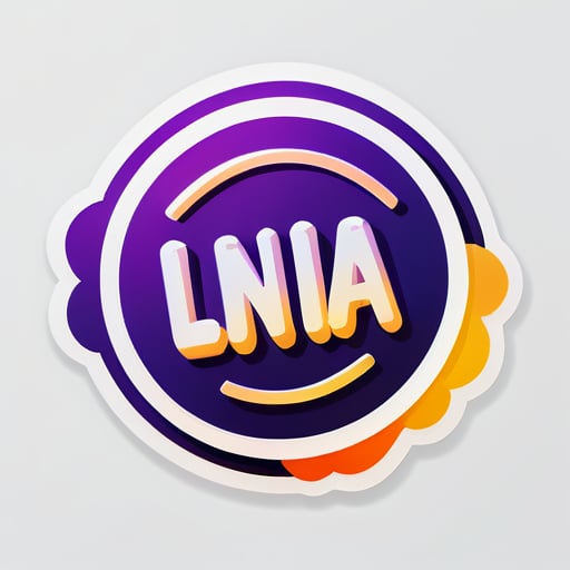 faça-me um logotipo do site com a palavra 'Lina' sticker