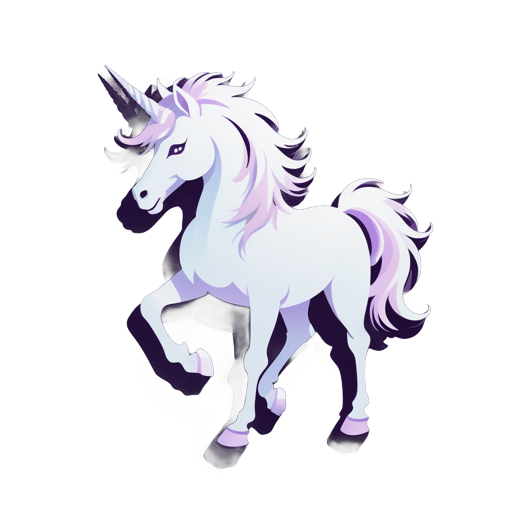 Majestic Unicorn Silhouette sticker