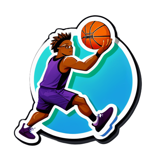 programmer , jouer au basketball sticker