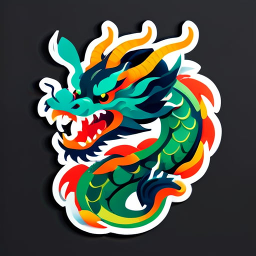 Chinois Dragon sticker