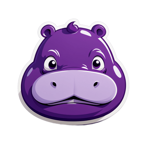 Hefty Violet Hippos sticker