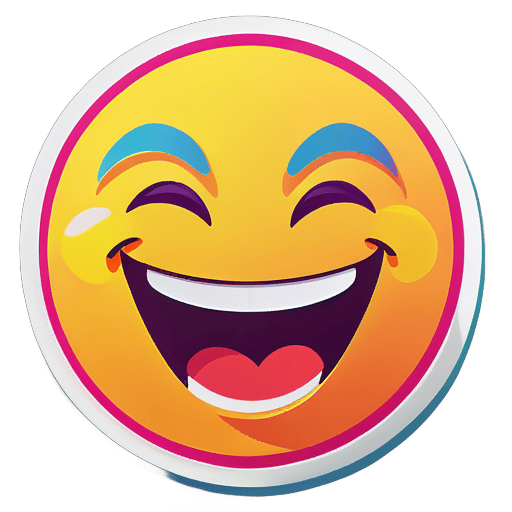 Create a sticker of a happy face sticker