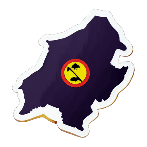 Map of Uganda sticker