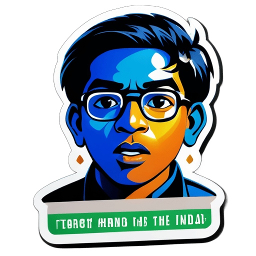 나는 이 나라에서 일어나고 있는 잘못된 일에 대항하는 오늘의 인도 청소년 지도자들을 표현한 스티커를 원합니다 sticker