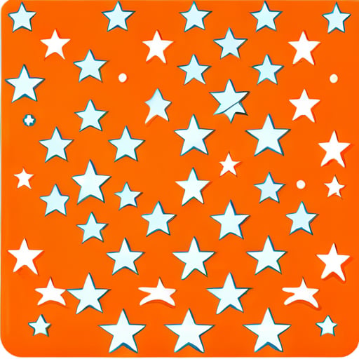 orange stars sticker