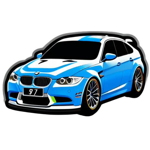 BMW 3GT, the license plate number is Ji R9HT82 sticker
