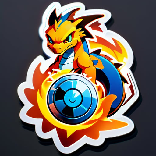 beyblade ayant charizard comme pouvoir sticker