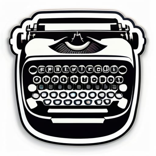 Adesivo de Teclas de Máquina de Escrever Vintage sticker