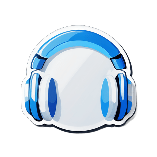 Blue and white porcelain earphones sticker