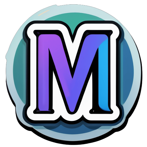 make me a website logo with the letter m, with many options. which describes a blogger sticker