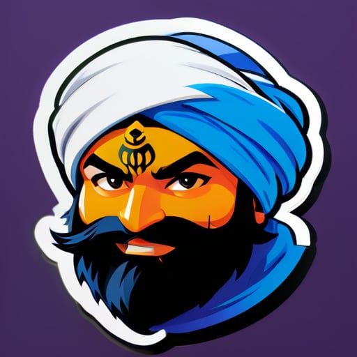 Sikh turbante Ninja sticker