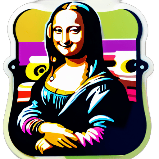 tạo sticker của bức tranh Mona Lisa sticker