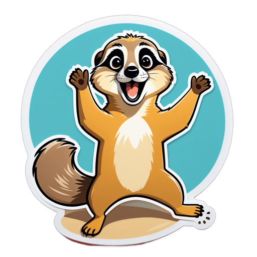 Jubilant Meerkat Meme sticker