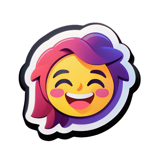 Haz un emoji que exprese gratitud en toda la web sticker