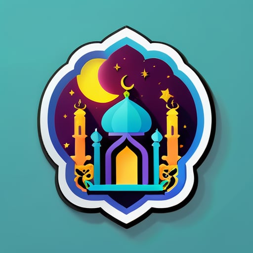 Erstelle einen Aufkleber für den Monat Ramadan sticker