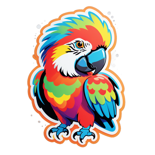 Perroquet vibrant Parleur sticker