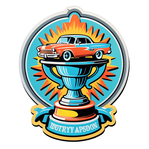 Trofeo de Exhibición de Autos sticker