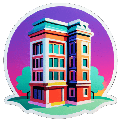 make a sticker which built a building sticker