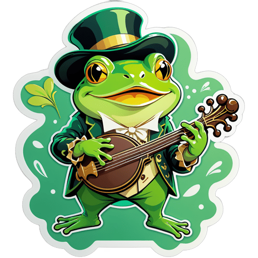 Charming Frog Bard sticker