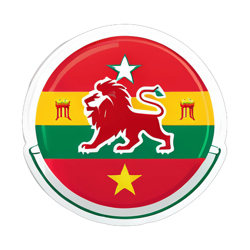 soccer world cup in morocco flag lion sticker
