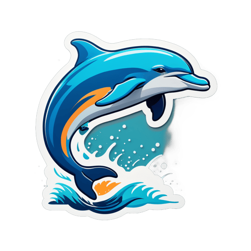 Springender Delfin sticker