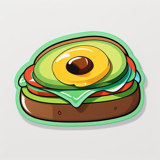 맛있는 아보카도 토스트 sticker