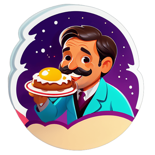 doctor come un pastel de huevo portugués sticker