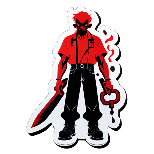famine devil chainsaw man sticker