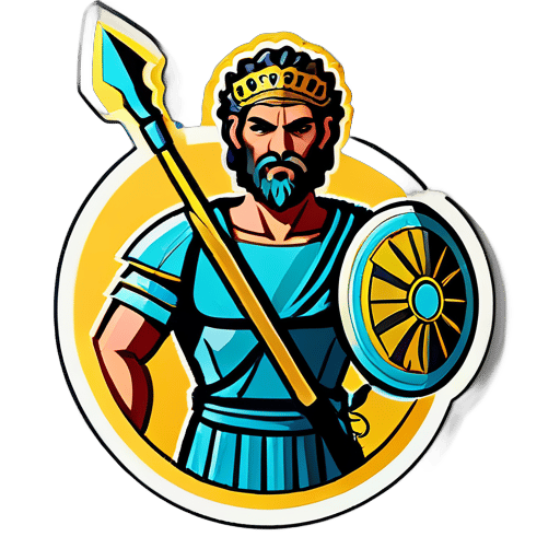 그리스 신화에서 아르고네우스의 지도자이자 테살리아의 이올코스 왕 아이손의 아들인 제이슨. sticker