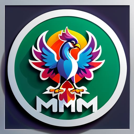 create a logo with company named MMW, this logo should be related to a group of companies from india background should be pheonix in shaddow image sticker